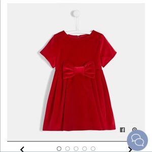 Jacadi red velvet dress